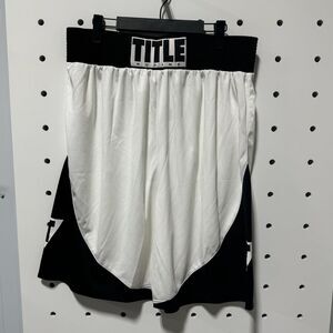 Title Satin Striped Boxing Trunks  Shorts Size XL